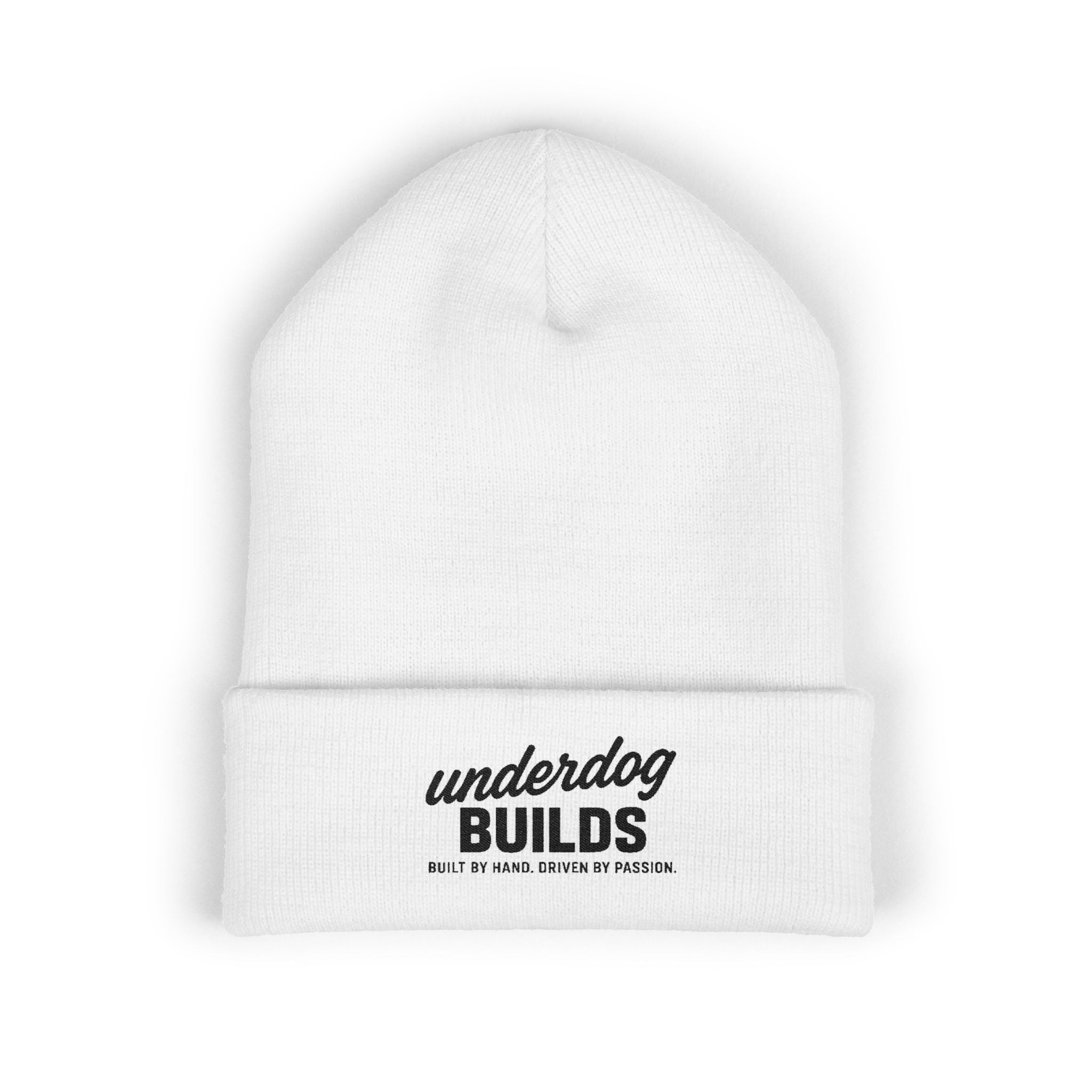 Embroidered 'Underdog Builds' Cuffed Beanie