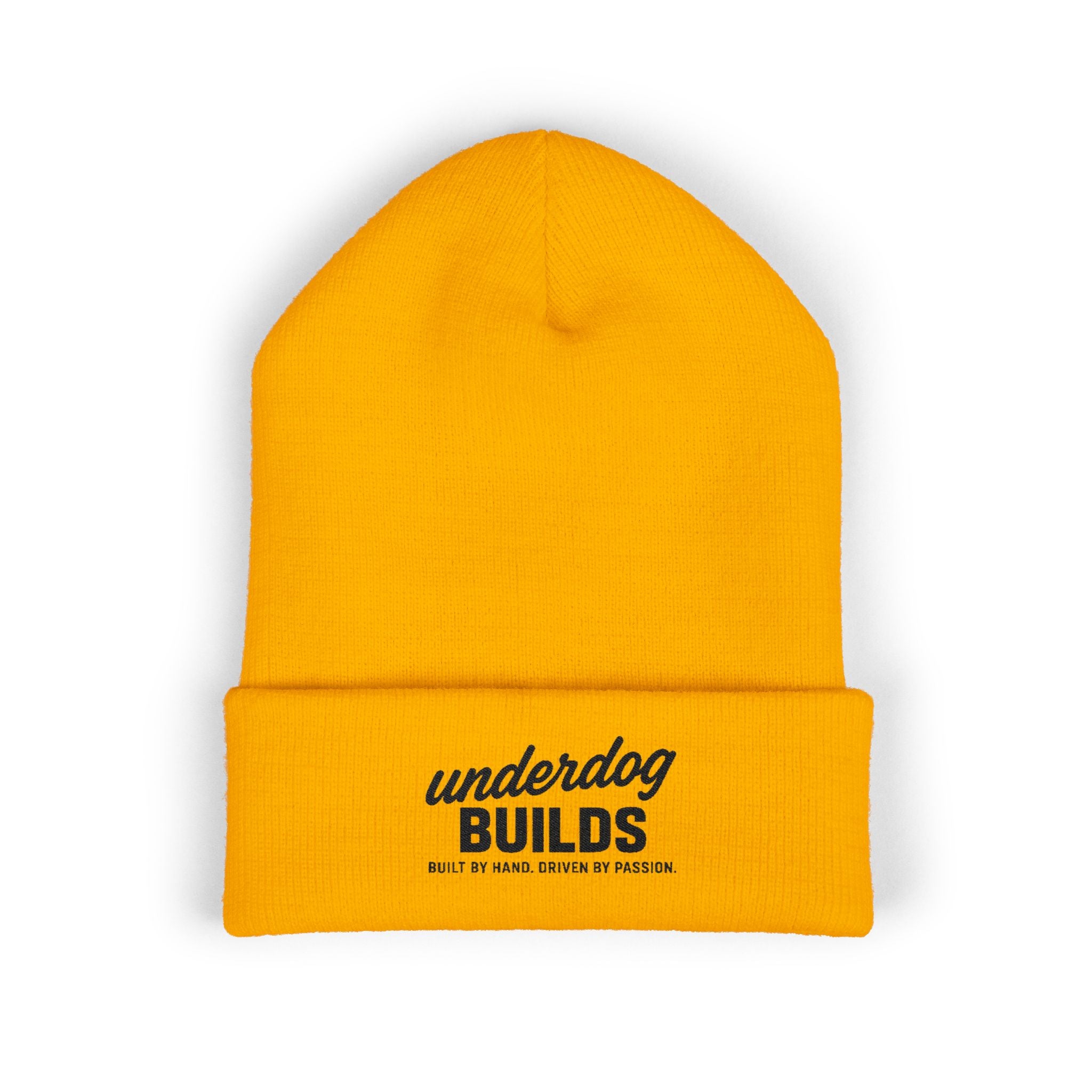 Embroidered 'Underdog Builds' Cuffed Beanie