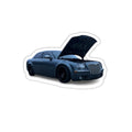 Open Hood Chrysler 300C Die-Cut Sticker