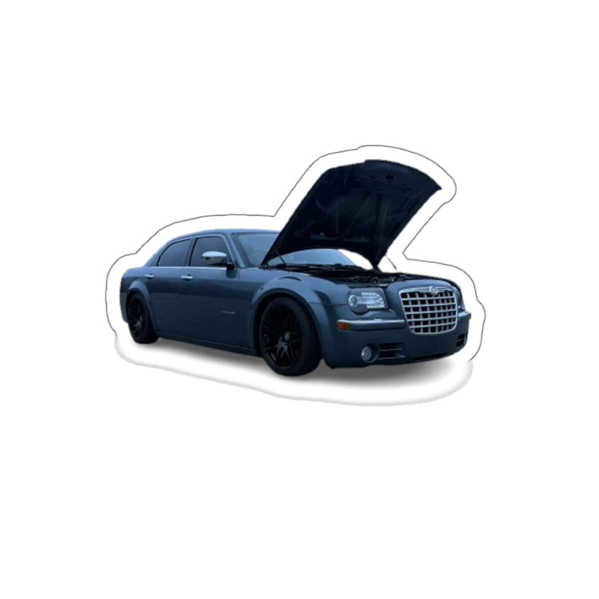 Open Hood Chrysler 300C Die-Cut Sticker