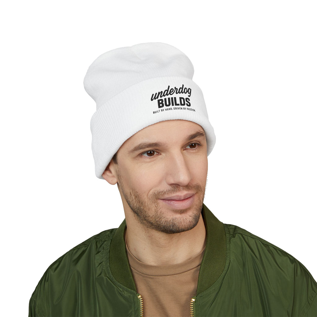 Embroidered 'Underdog Builds' Cuffed Beanie