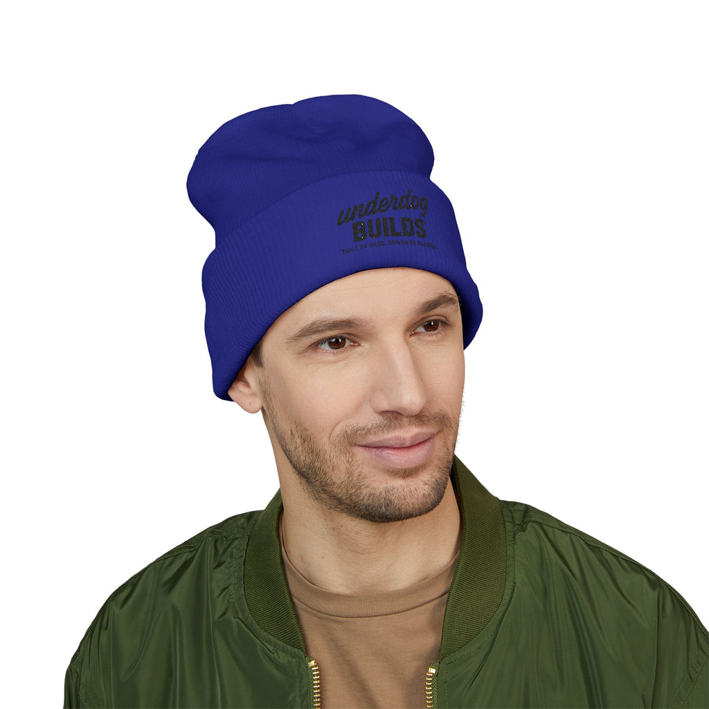 Embroidered 'Underdog Builds' Cuffed Beanie