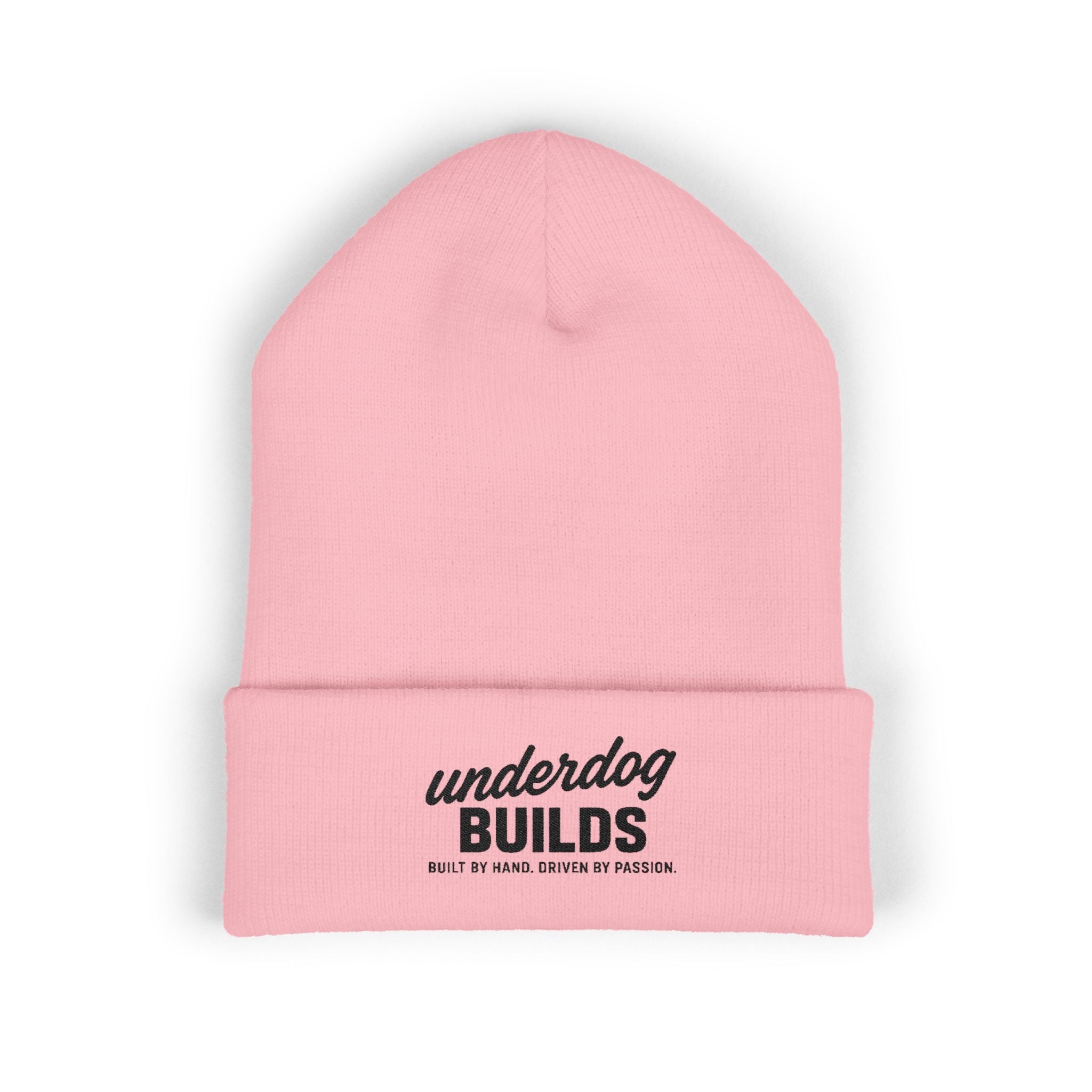 Embroidered 'Underdog Builds' Cuffed Beanie