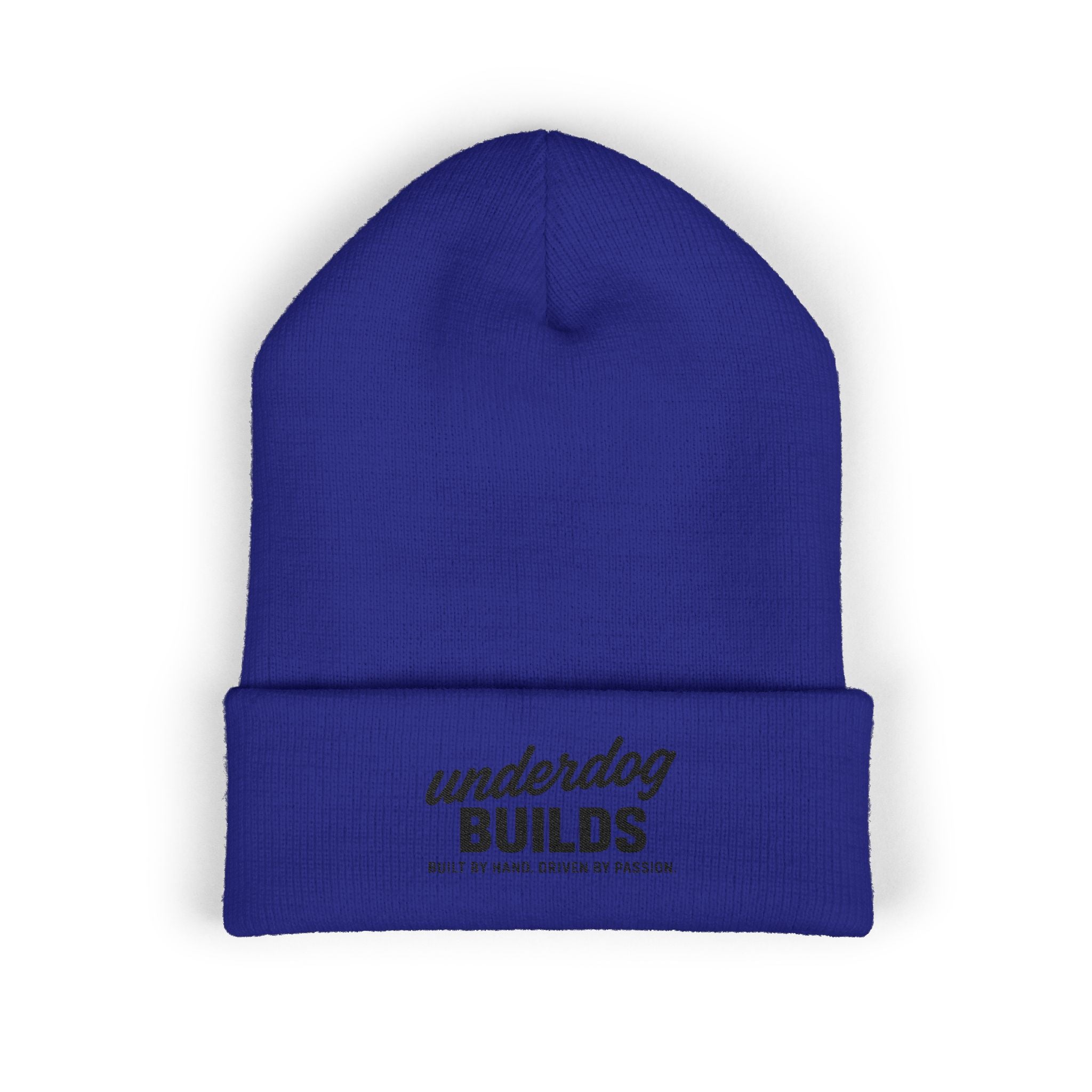 Embroidered 'Underdog Builds' Cuffed Beanie